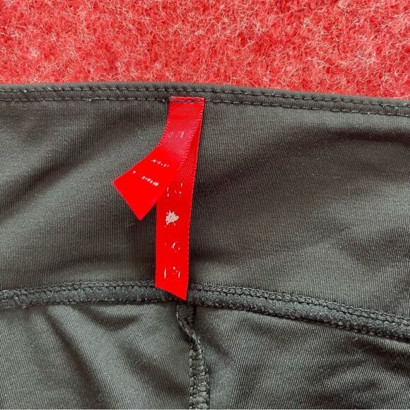 SPANX Black Shimmer Faux Leather Leggings - Picture 7 of 10